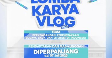 Perpanjangan! Lomba Karya Vlog Literasi 2025 Diperpanjang hingga 7 Juli