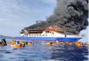 Kapal Penumpang Barcelona V Terbakar