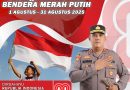 Polres Lingga Imbau Warga Kibarkan Merah Putih Selama Bulan Agustus