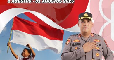 Polres Lingga Imbau Warga Kibarkan Merah Putih Selama Bulan Agustus