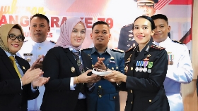 Wabup Bintan Deby Maryanti Hadiri Upacara dan Syukuran Hari Bhayangkara ke 79