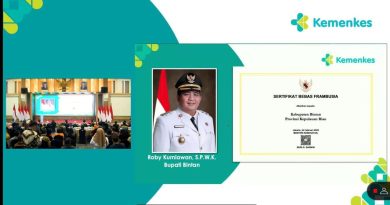 Pemkab Bintan Terima Sertifikat Bebas Frambusia dari Kemenkes RI