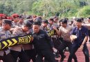 Polres Lingga Gelar Apel Kesiapan dan Simulasi Sispam Mako serta Sispam Kota
