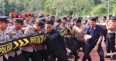 Polres Lingga Gelar Apel Kesiapan dan Simulasi Sispam Mako serta Sispam Kota