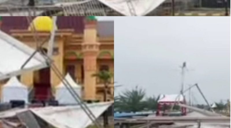 Panggung Kepri International Art & Culture 2025 Roboh Diterjang Angin Kencang