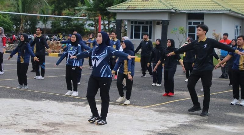 Jaga Kebugaran dan Soliditas, Kanwil Kemenkum Kepri Gelar Senam Pagi Bersama