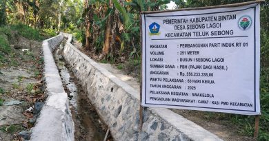 Proyek Parit Induk Desa Sebong Lagoi Disorot Warga, Kejari Bintan Lakukan Pemeriksaan
