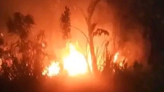 Kebakaran Lahan di Tanjung Uban Selatan, Warga dan Damkar Sigap Padamkan Api