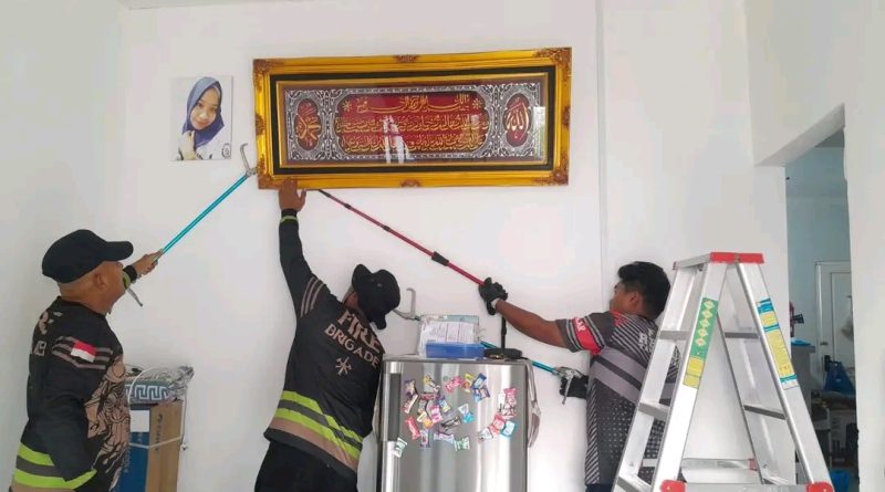 Ular Terbang Muncul di Dalam Rumah ASN di Tanjung Uban, Damkar Bergerak Cepat Lakukan Evakuasi