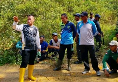 Bupati Lingga Tinjau Jalur Pemasangan Tiang PLN, Warga Bergotong Royong Wujudkan Listrik Masuk Desa