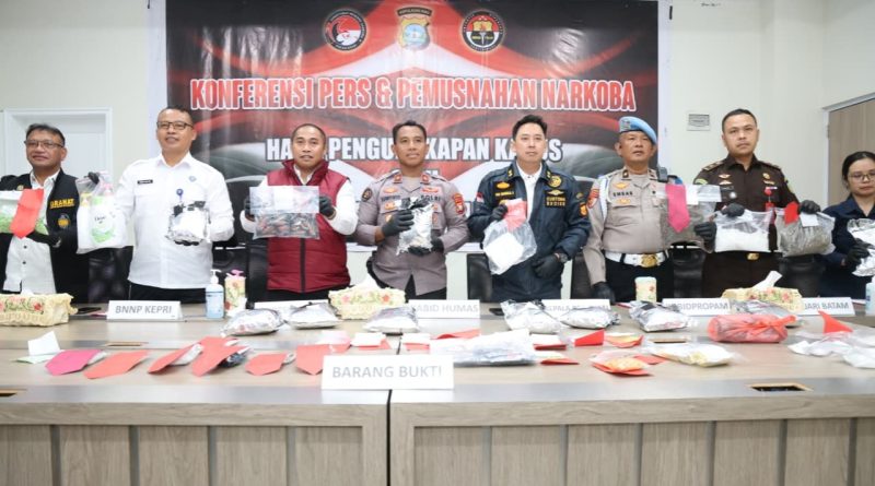 Ditresnarkoba Polda Kepri Ungkap 85 Kasus Narkoba, Ribuan Gram Barang Bukti Dimusnahkan