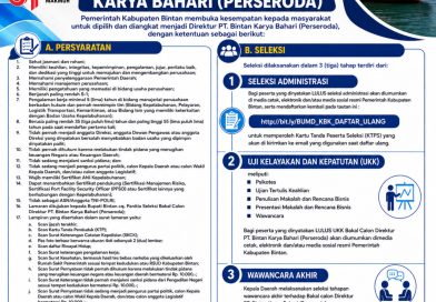 Pemkab Bintan Buka Seleksi Bakal Calon Komisaris dan Direktur BUMD PT. Bintan Karya Bahari