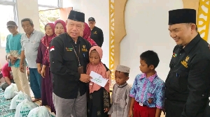 Menyulam Senyum di Mantang, BAZNAS Bintan Berbagi untuk Guru Ngaji dan Anak Yatim