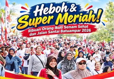 Ribuan Warga Batuampar Tumpah Ruah Ikuti Jalan Santai, Semangat Kemerdekaan Bergema