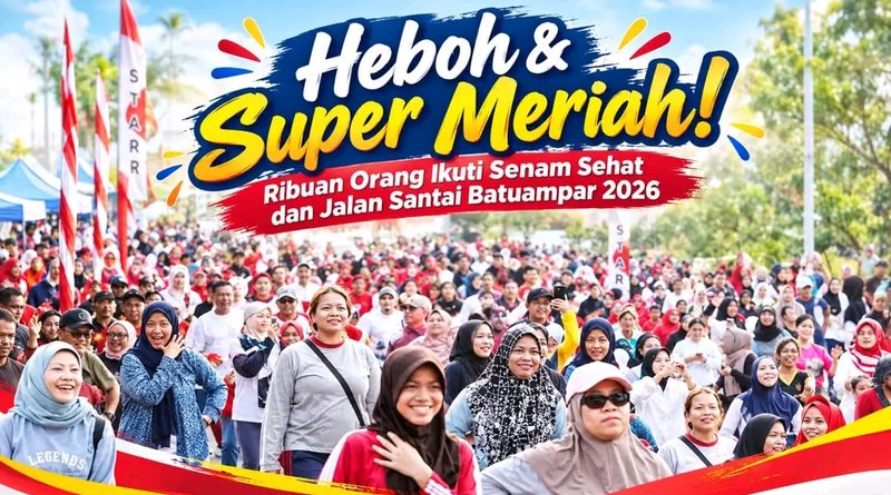 Ribuan Warga Batuampar Tumpah Ruah Ikuti Jalan Santai, Semangat Kemerdekaan Bergema