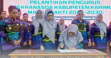 Bupati Karimun Hadiri Pelantikan Pengurus Dekranasda 2026–2030, Dorong Produk Lokal Go Internasional